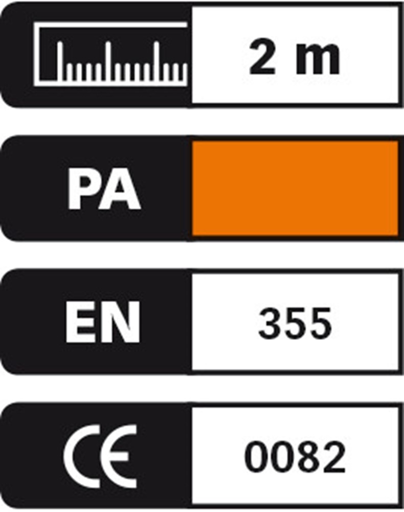 schokdempende vanglijnen met valdemper PA + 1 x SH10/SH15 - 2  m