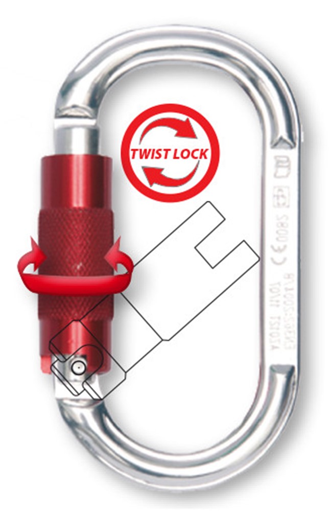 Karabijnhaak ALU AH20 - ALUMINIUM - opening 20 mm