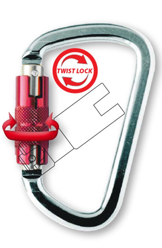 Karabijnhaak ALU AH21 - ALUMINIUM - opening 25 mm