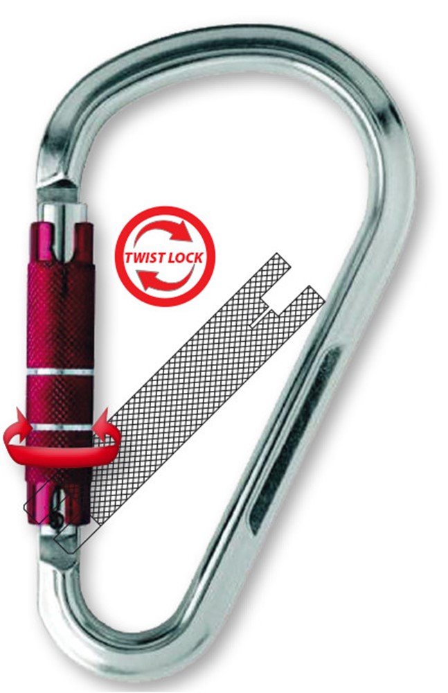 Karabijnhaak ALU AH24 - ALUMINIUM - opening 45 mm